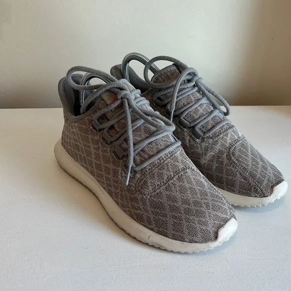 Adidas Women's Tubular Shadow Solid Grey Running Sneakers Size 7 - Picture 2 of 10